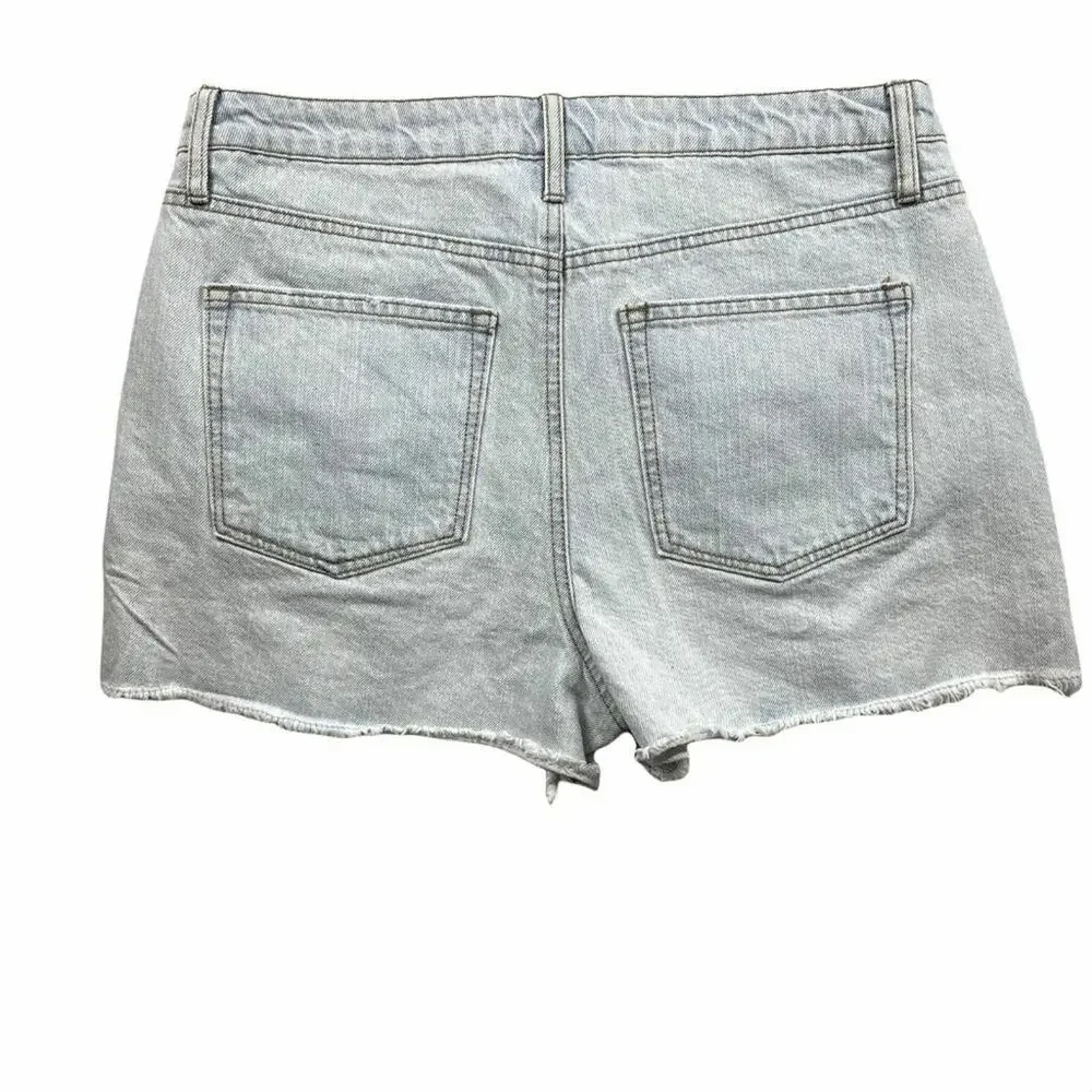 Vanilla Star high rise shortie distressed cut off denim shorts size 13 womens 31